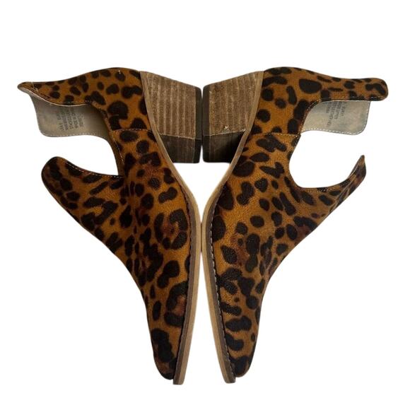 Arider Girl Leopard Print Cutout Ankle Booties Women's 6.5 Slip On Boot - Picture 3 of 8